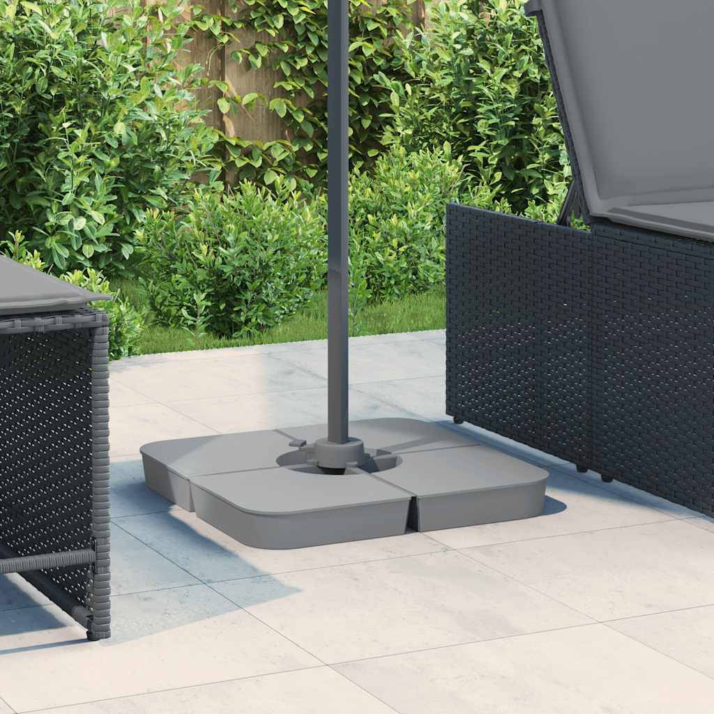 Ensemble 4 Dalles de Lestage PP pour Parasol Déporté Stabilité 100kg pour Extérieur Gris Clair 100cm – ComfortXL Outdoor Living - Image 1
