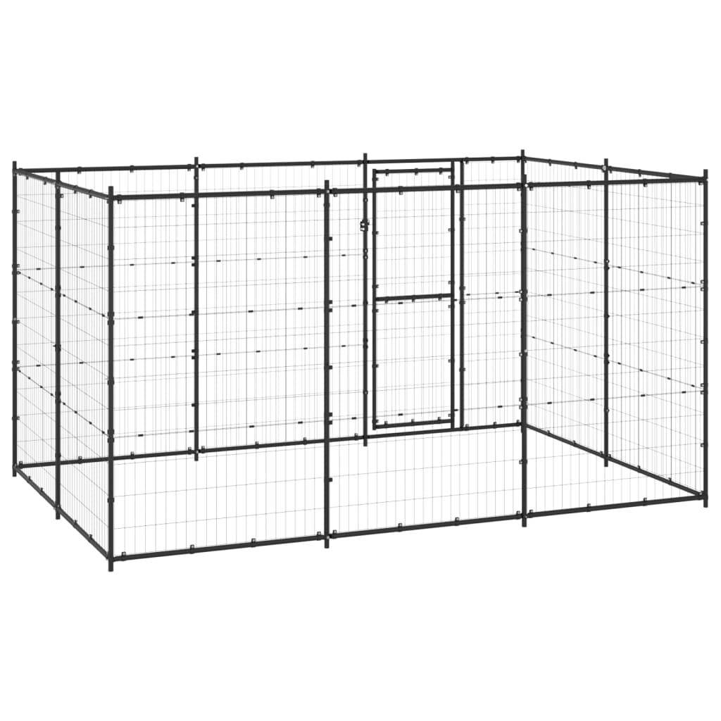 Helloshop26 - Chenil extérieur cage enclos parc animaux chien extérieur acier 7,26 m² - Imagen 4