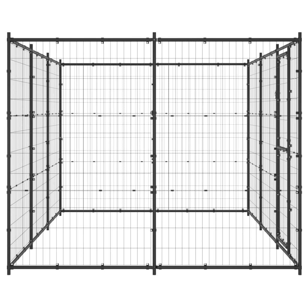 Helloshop26 - Chenil extérieur cage enclos parc animaux chien extérieur acier 7,26 m² - Imagen 5