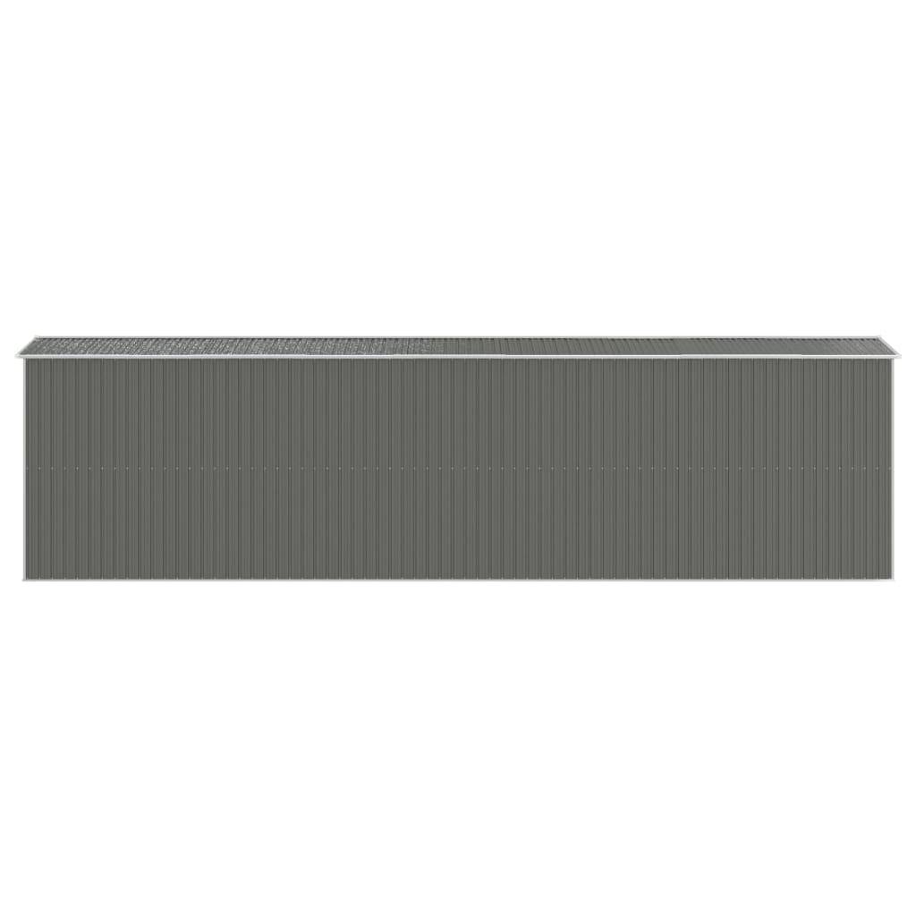 Helloshop26 - Abri de jardin cabane cabanon maison de stockage remise extérieur hangar outils robuste clair 192 x 772 x 223 cm acier galvanisé gris - Imagen 4