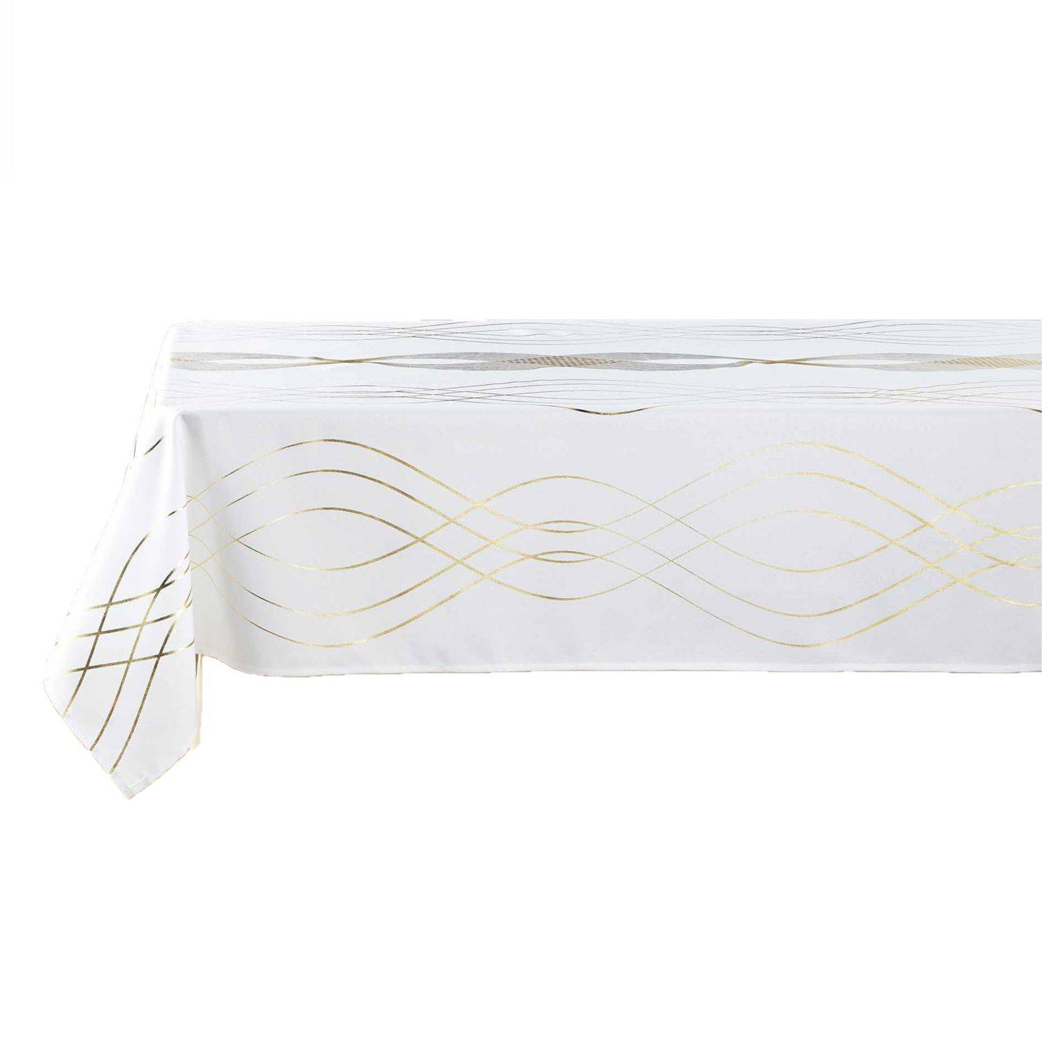 Sans Marque - Nappe rectangulaire antitache et infroissable Rêve d'or - Douceur d'intérieur - Imagen 1