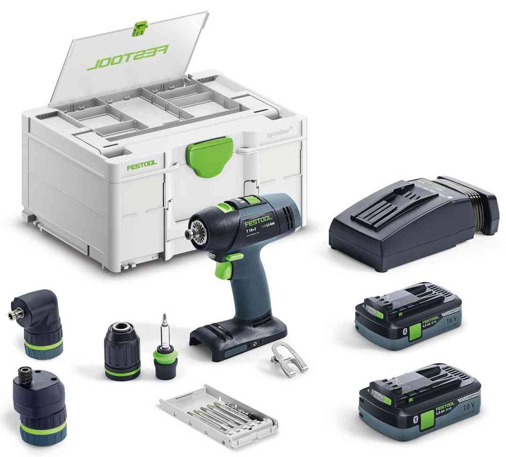 Festool - Perceuse-visseuse 18V T 18+3 HPC 4,0 I-Set + 2 batteries 4Ah + chargeur + Systainer SYS3 - FESTOOL - 577609 - Imagen 1