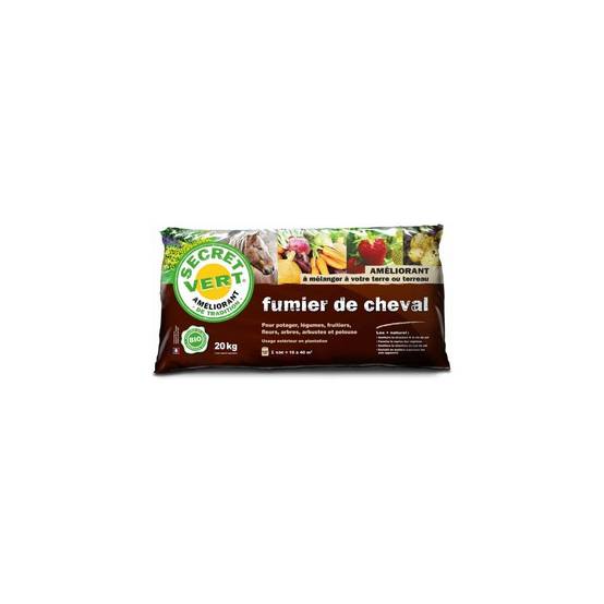 Secret Vert - Fumier de cheval UAB - Sac de 20kg - Image 1