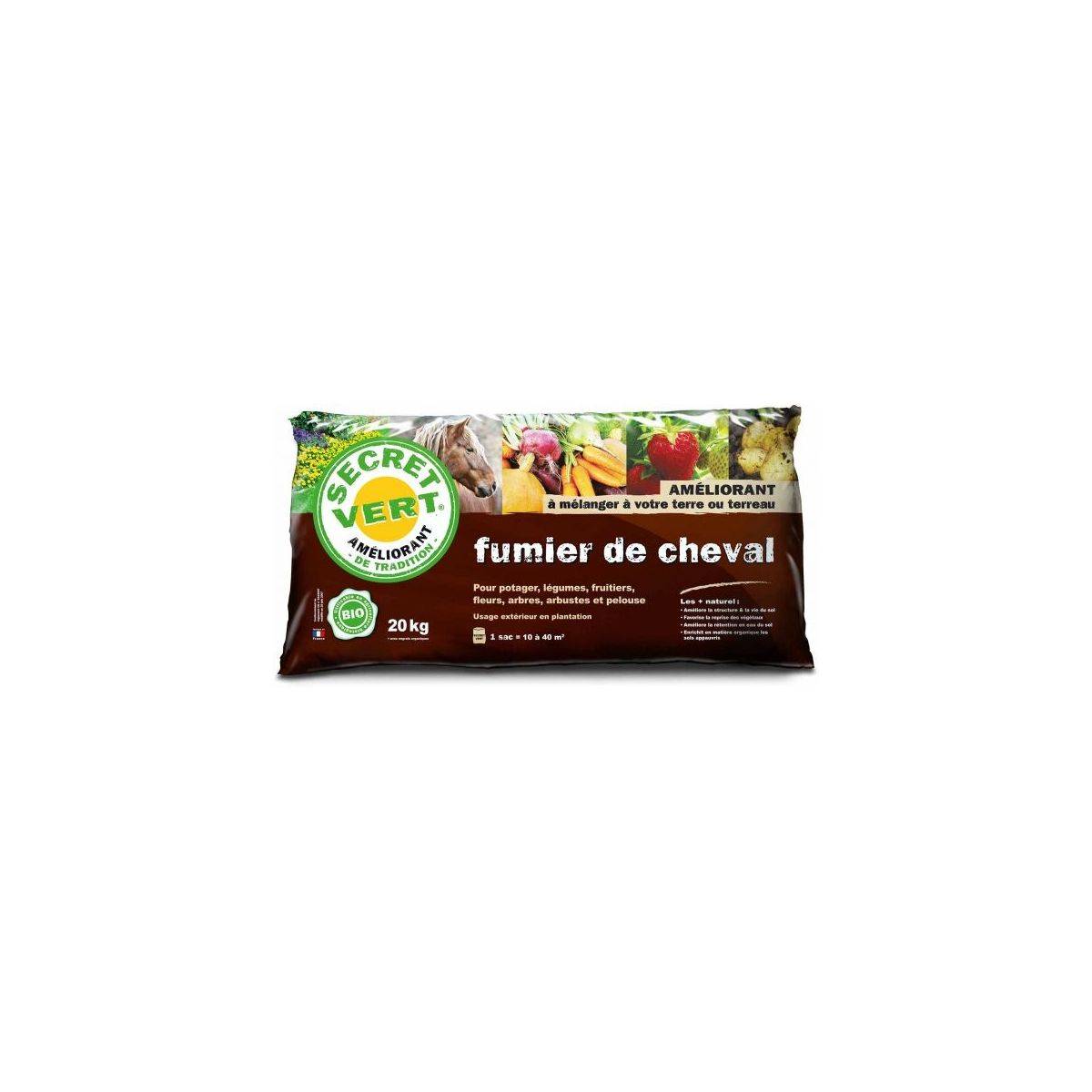 Secret Vert - Fumier de cheval UAB - Sac de 20kg - Image 1