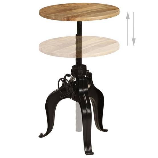 Table haute mange debout bar bistrot bois de manguier massif 60 cm - Image 3