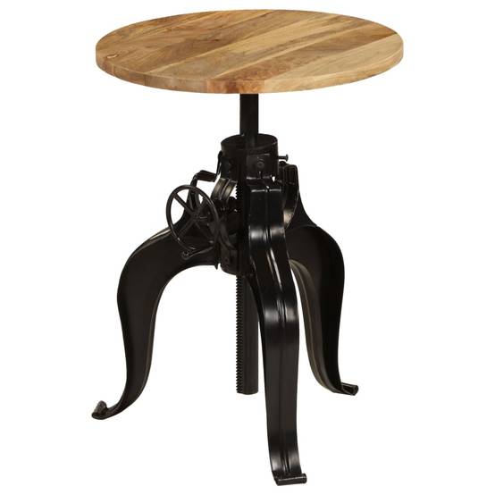 Table haute mange debout bar bistrot bois de manguier massif 60 cm - Image 1