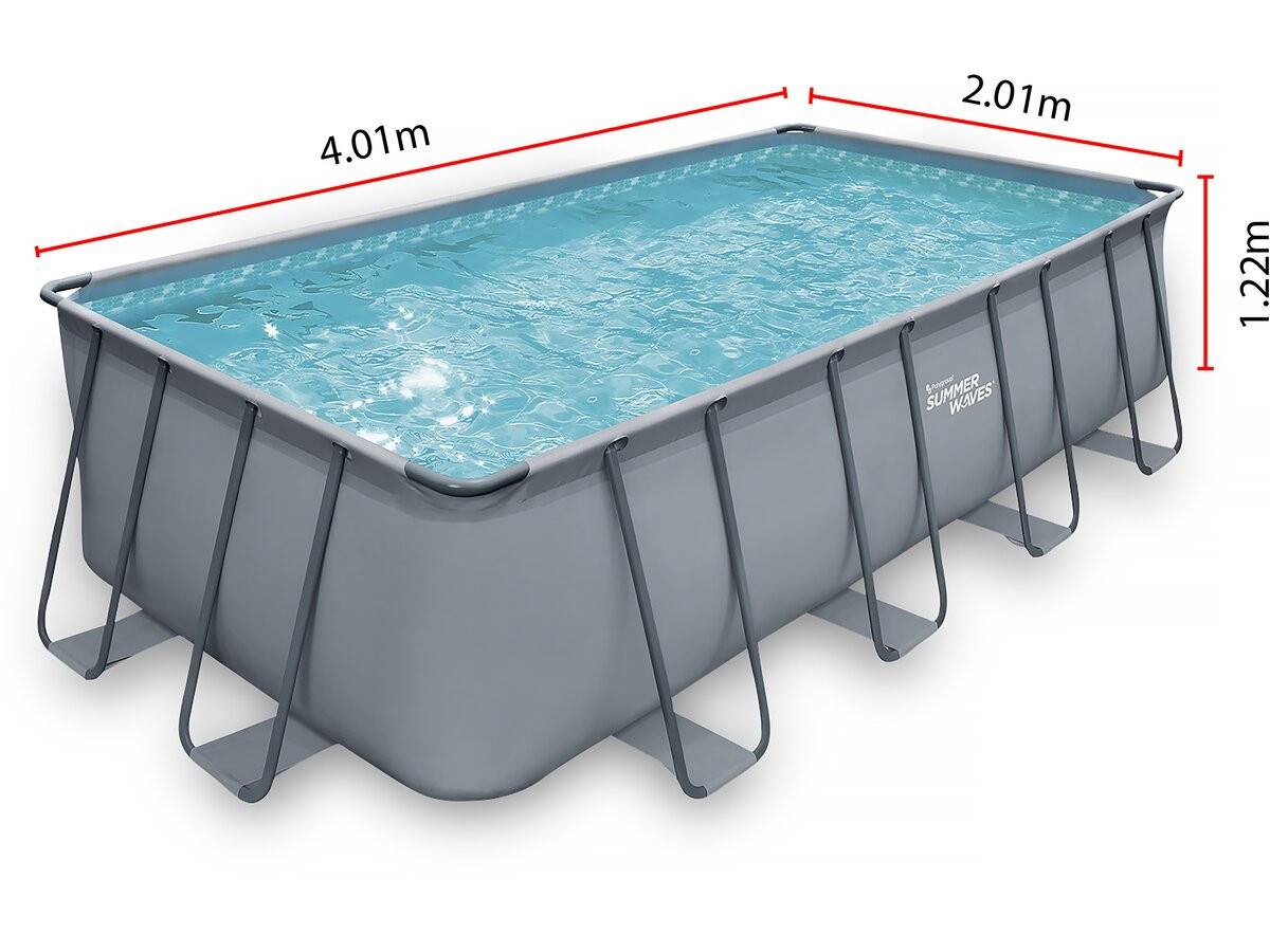 Habitat Et Jardin - Piscine Tubulaire Grise - "ludo 2" - 4,01 X 2,01 X 1,22 M - Filtration à Sable 2.5 M³/h -habitat Et Jardin - Imagen 4