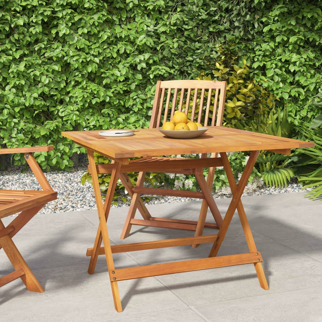 PANGIVO - Table pliable de jardin bois d'acacia 90 x 90 x 75 cm - PANGIVO - Image 1