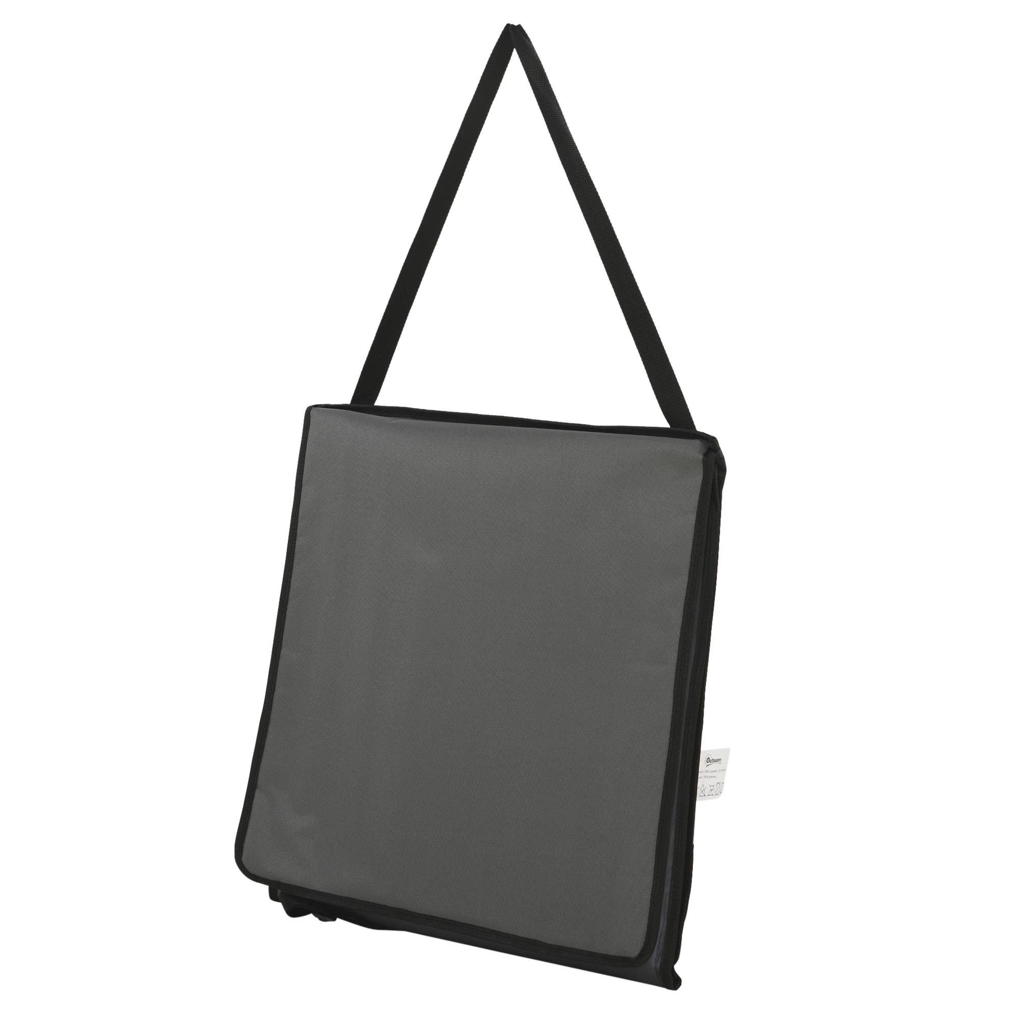Lot de 2 tapis de plage pliables avec dossier inclinable et sangle de transport, 142 x 51 x 40 cm, gris - Image 10