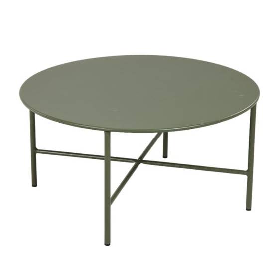 Salon de jardin ANA 4 places en acier KAKI coussins gris clair Beau Rivage - Image 6