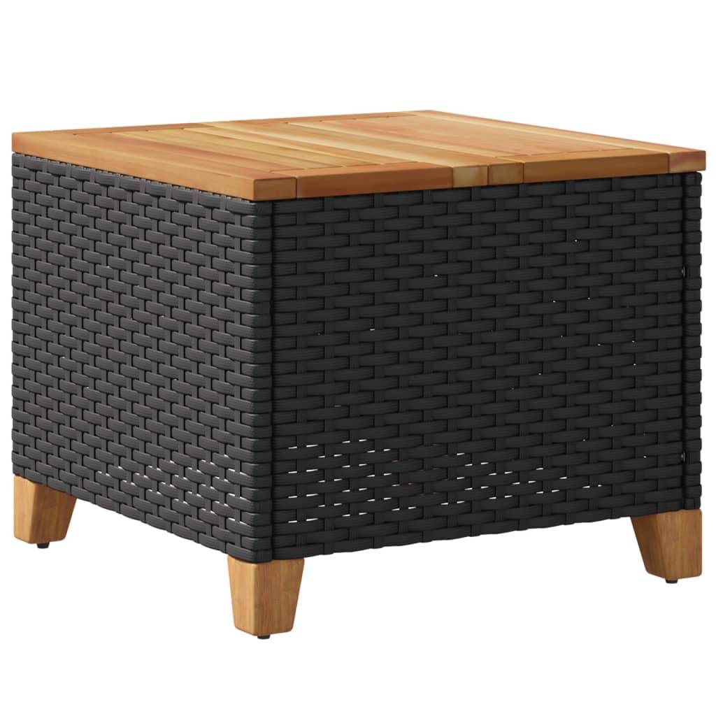 PANGIVO - Table de jardin résine tressée bois acacia noir 45x45x37 cm - PANGIVO - Image 7