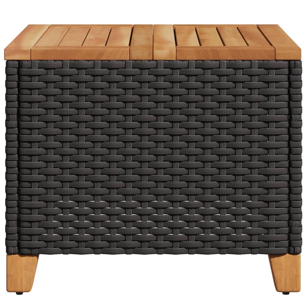 PANGIVO - Table de jardin résine tressée bois acacia noir 45x45x37 cm - PANGIVO - Image 6