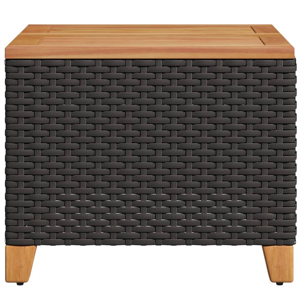 PANGIVO - Table de jardin résine tressée bois acacia noir 45x45x37 cm - PANGIVO - Image 5