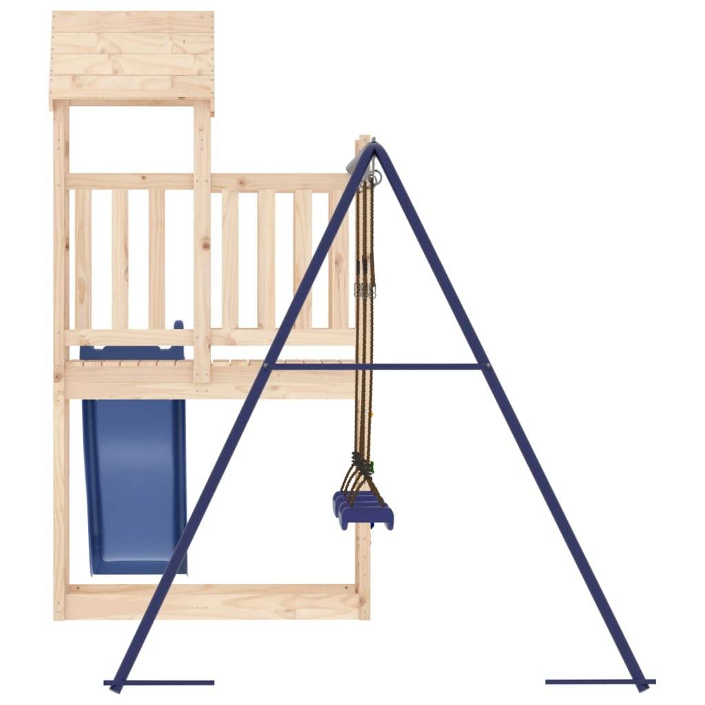 Helloshop26 - Aire de jeux d'extérieur balançoires toboggan portiques robuste jeux jardin 495 x 186 x 214 cm bois de pin massif - Imagen 3