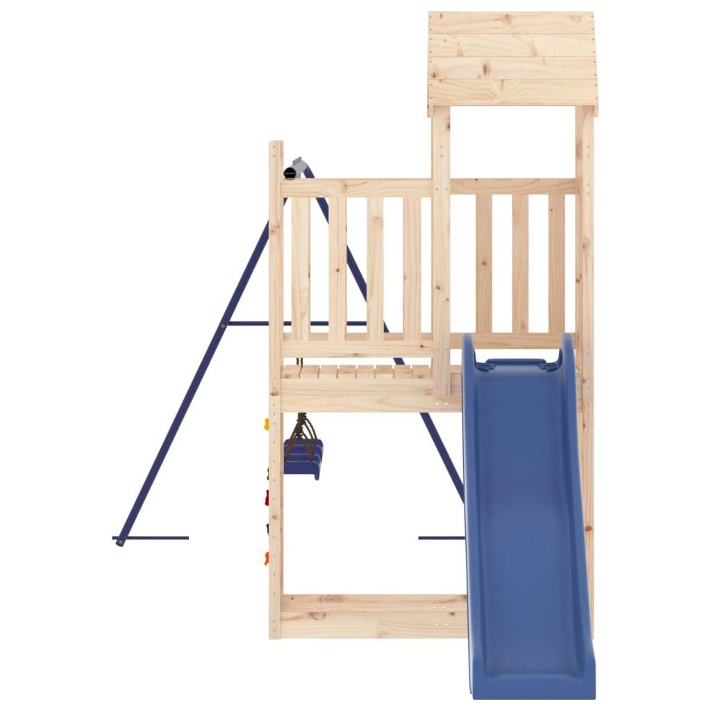 Helloshop26 - Aire de jeux d'extérieur balançoires toboggan portiques robuste jeux jardin 495 x 186 x 214 cm bois de pin massif - Imagen 2