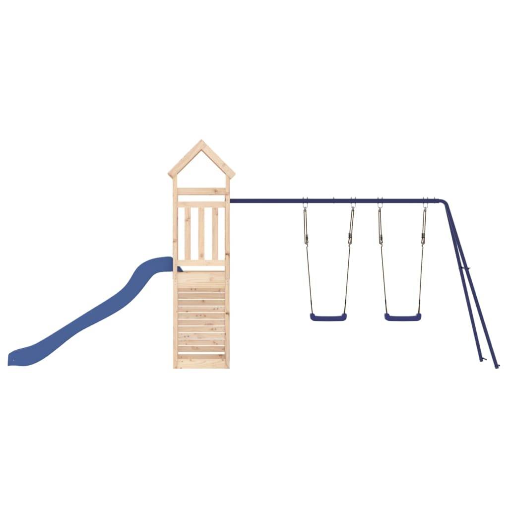 Helloshop26 - Aire de jeux d'extérieur balançoires toboggan portiques robuste jeux jardin 495 x 186 x 214 cm bois de pin massif - Imagen 4