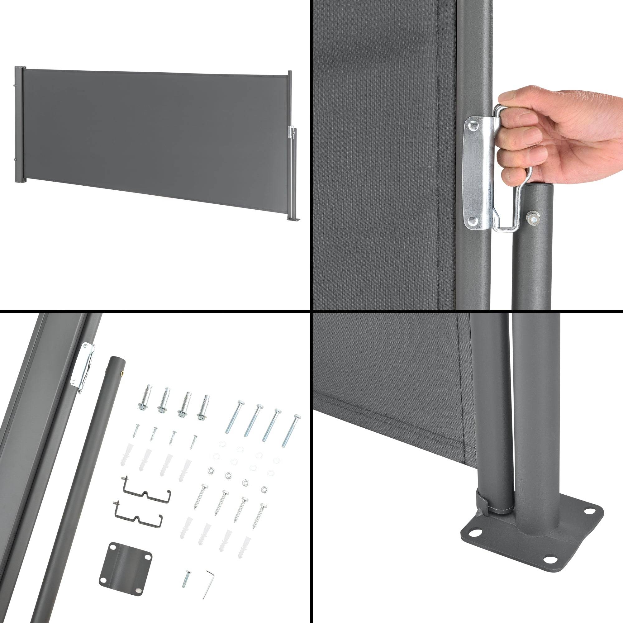Helloshop26 - Brise-vue UV 100 x 300 cm gris - Imagen 5