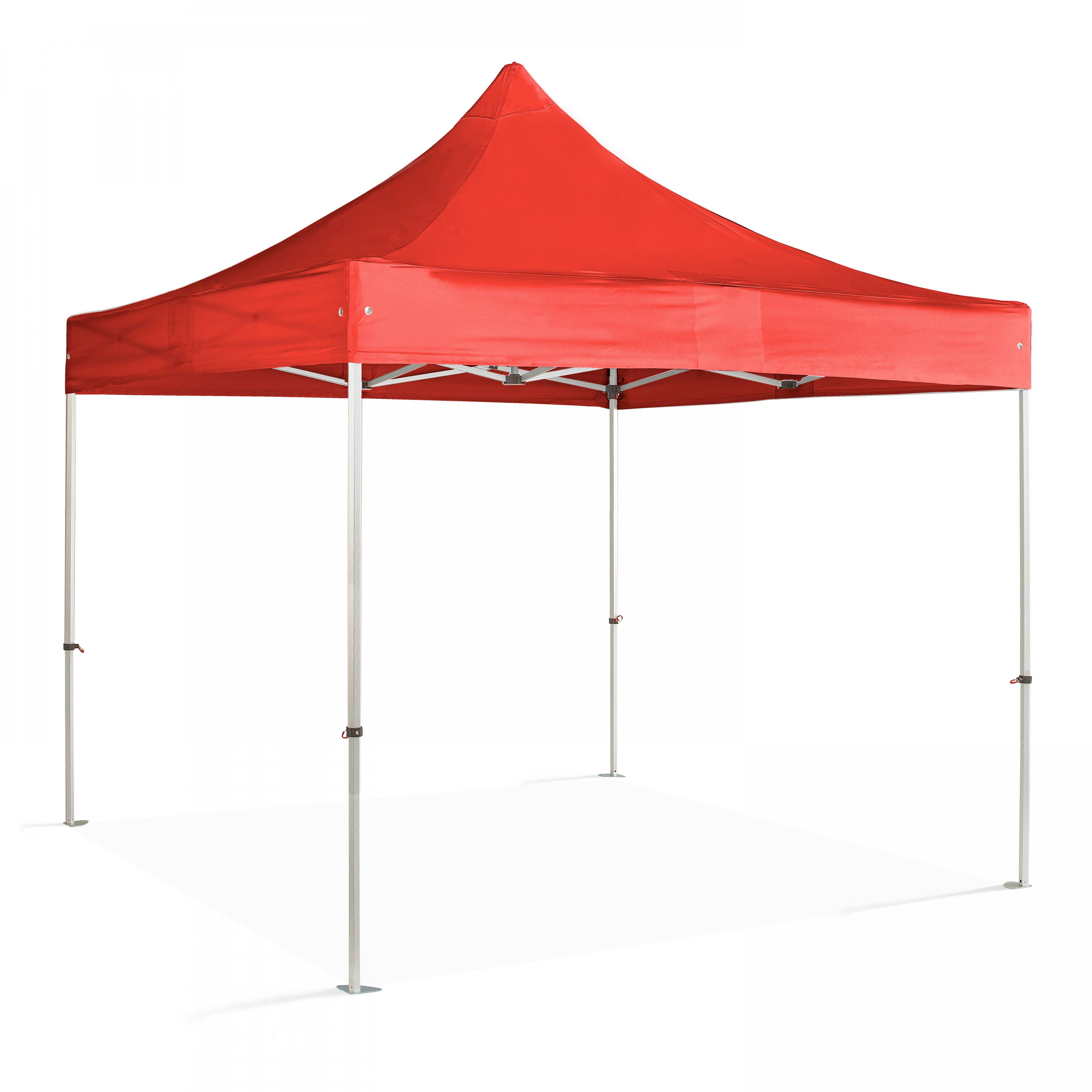 Oviala - Tente pliante en Aluminium 3x3m rouge PRO 40 - Oviala - Imagen 1