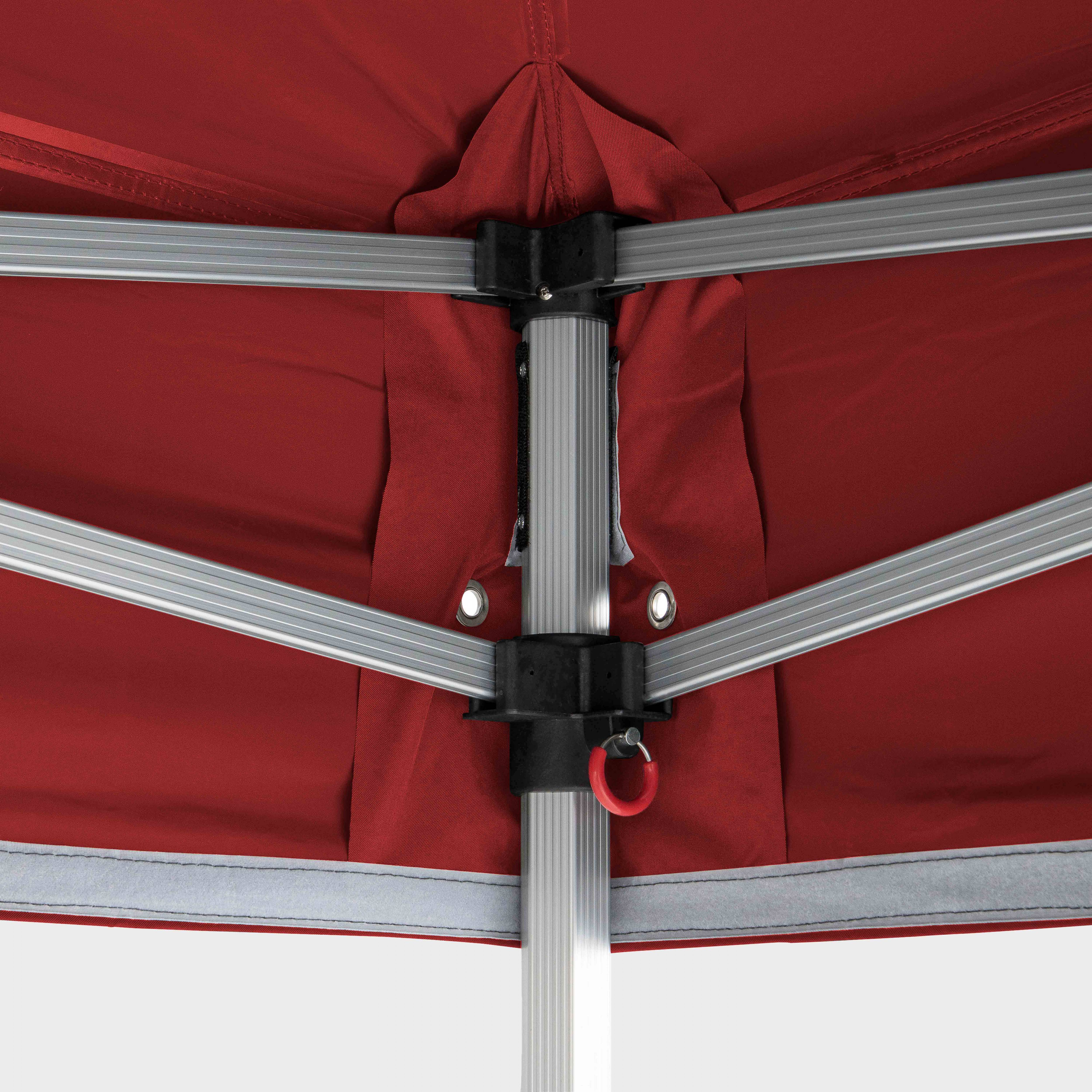 Oviala - Tente pliante en Aluminium 3x3m rouge PRO 40 - Oviala - Imagen 4