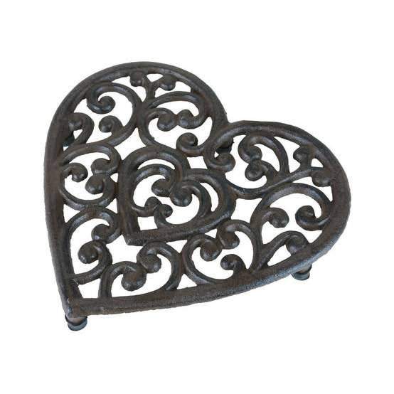 Dessous de plat en fonte marron 18 x 17 cm Chemin de campagne - Imagen 1