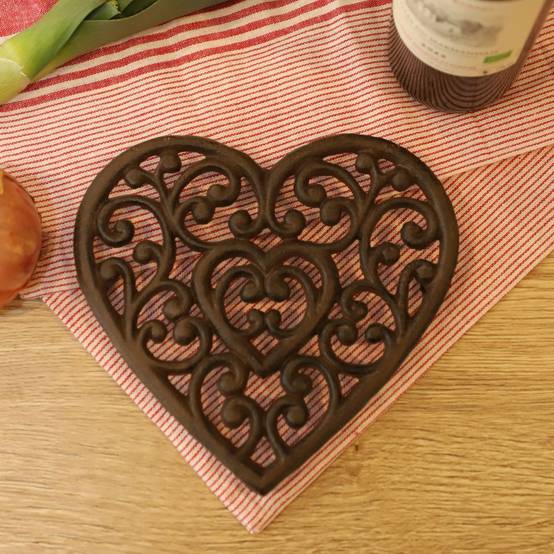 Dessous de plat en fonte marron 18 x 17 cm Chemin de campagne - Imagen 2