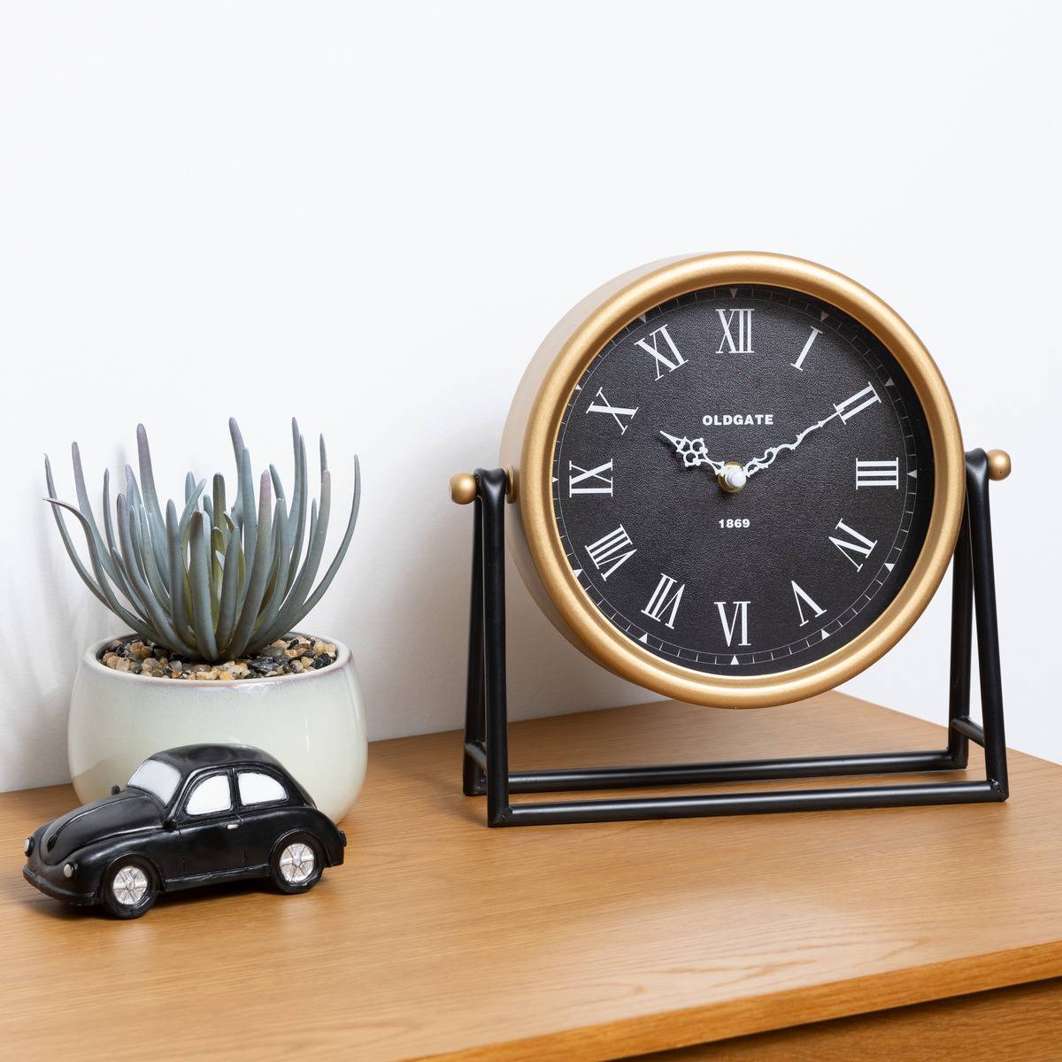 Atmosphera - Horloge à poser "Luca" noir 26x26cm - Atmosphera Créateur d'intérieur - Imagen 1
