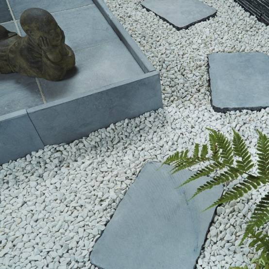Jardinex - Pas japonais pierre bleue 43 x 32 x 3,5 cm - Gris bleu (Lot de 10) - Jardinex - Imagen 5