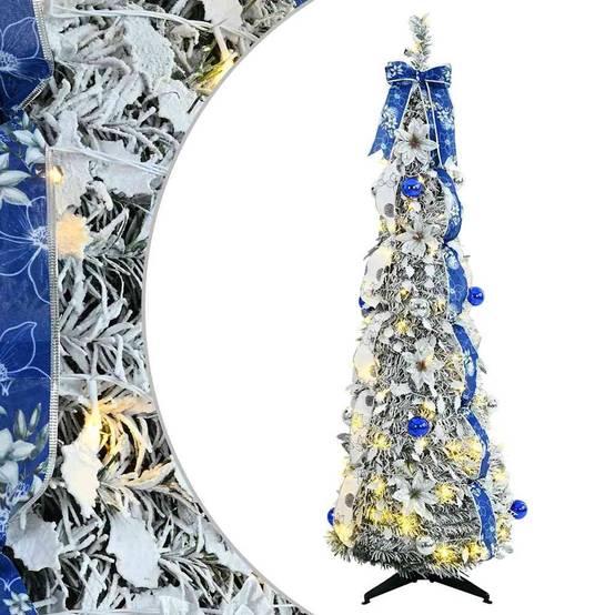 Vidaxl - Sapin de Noël artificiel Blanc 150 cm PVC vidaXL 42018635 - Image 2
