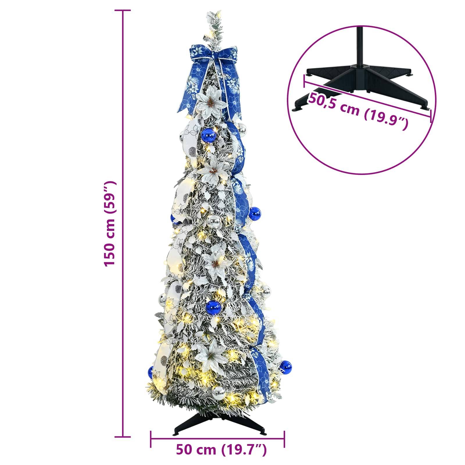 Vidaxl - Sapin de Noël artificiel Blanc 150 cm PVC vidaXL 42018635 - Image 3