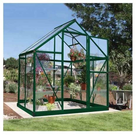 Canopia - Serre de jardin en polycarbonate Harmony 2,33 m², Couleur Argent, Ancrage au sol Oui - Imagen 2