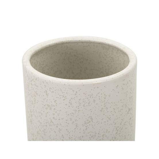 Paris Prix - Vase Cylindrique en Céramique "Bubbles" 41cm Crème - Image 3