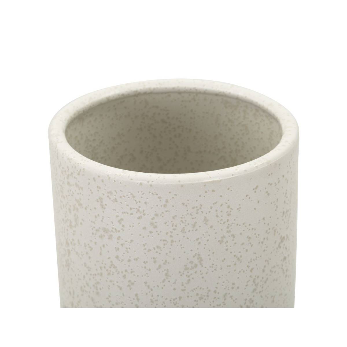 Paris Prix - Vase Cylindrique en Céramique "Bubbles" 41cm Crème - Image 3
