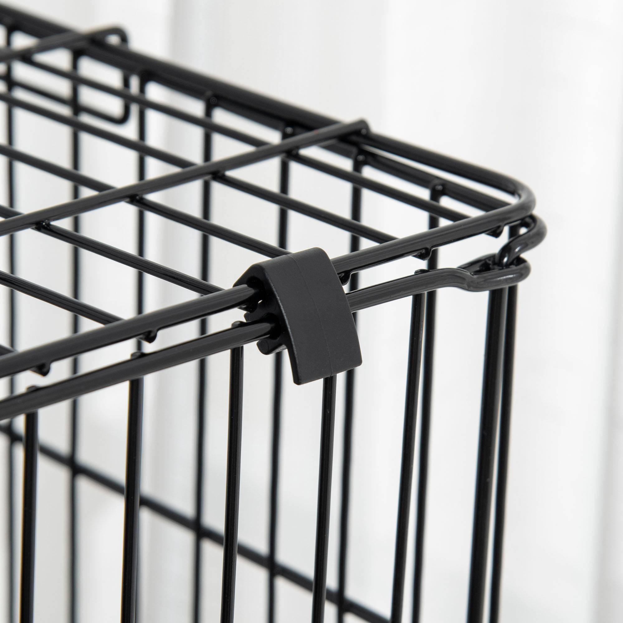 Pawhut - Cage pour rongeur sur roulettes - 3 étages, rampes, 2 portes + trappe, plateau excrément amovible - métal PP noir gris - Imagen 9