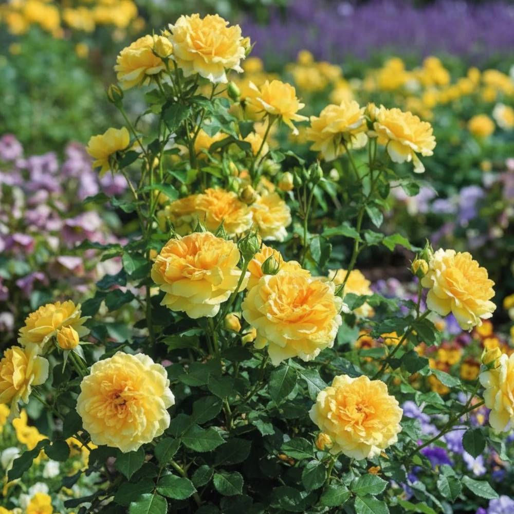 Rosier ancien Molineux® 'Ausmol' à fleurs Jaune/ - feuillage Caduc - Pot de 3L - 20/40 cm - Image 1