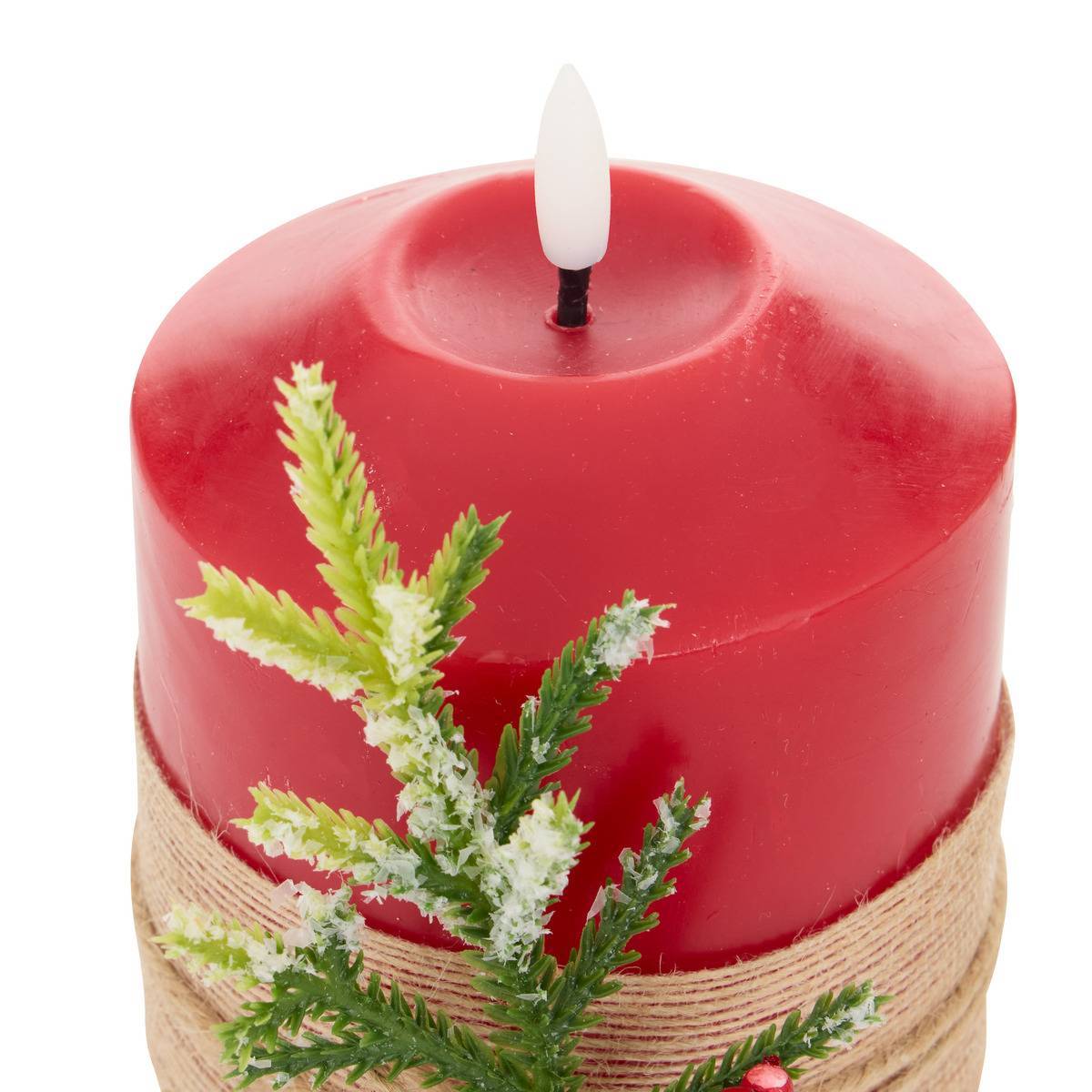 Feeric Christmas - Bougie LED Lupa rouge H. 15 cm - Feeric Lights & Christmas - Image 2