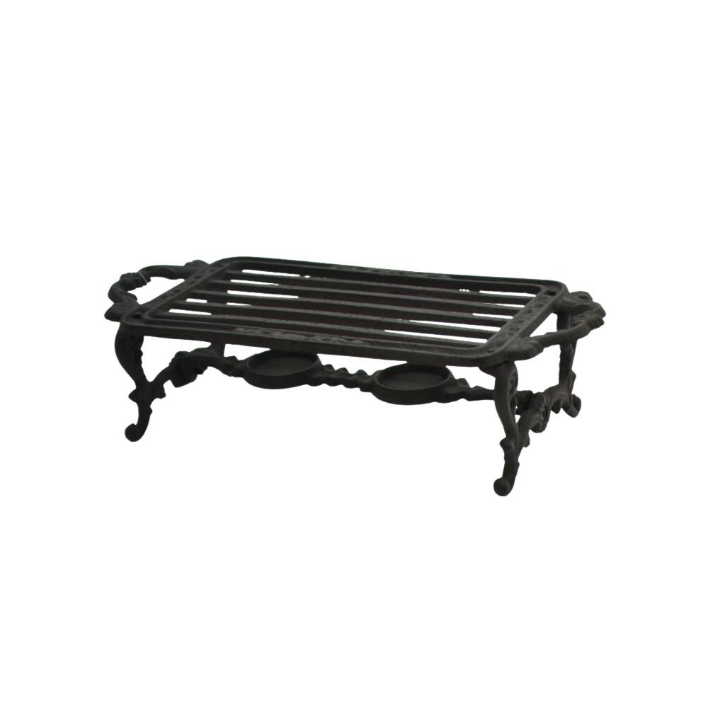 Chauffe plat en fonte marron 33.5 x 15 x 8 cm Chemin de campagne - Image 1