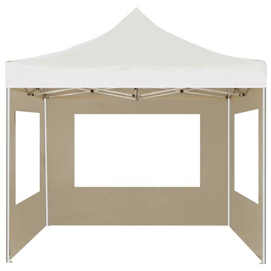 Tente de réception pliable avec parois Aluminium Crème 2 x 2 x 3,15 m - PANGIVO - Image 3