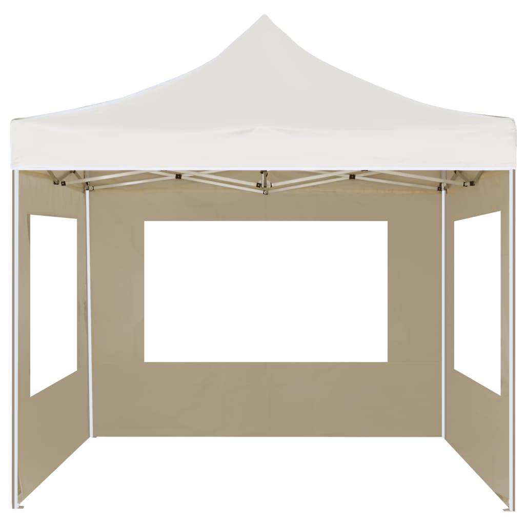 Tente de réception pliable avec parois Aluminium Crème 2 x 2 x 3,15 m - PANGIVO - Image 3