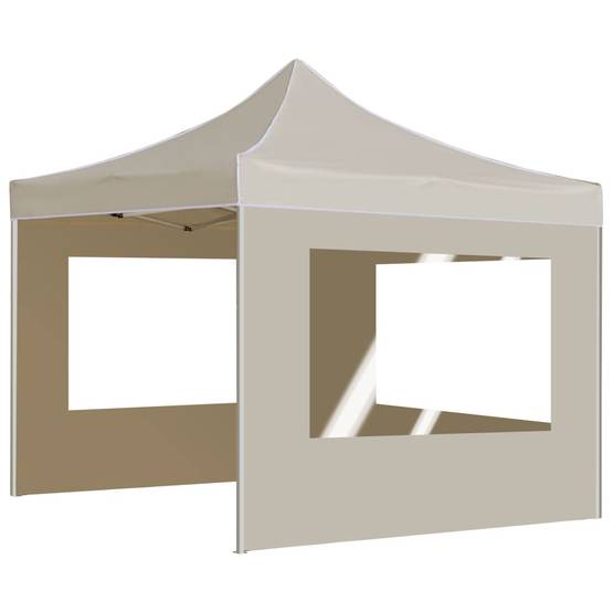 Tente de réception pliable avec parois Aluminium Crème 2 x 2 x 3,15 m - PANGIVO - Image 4