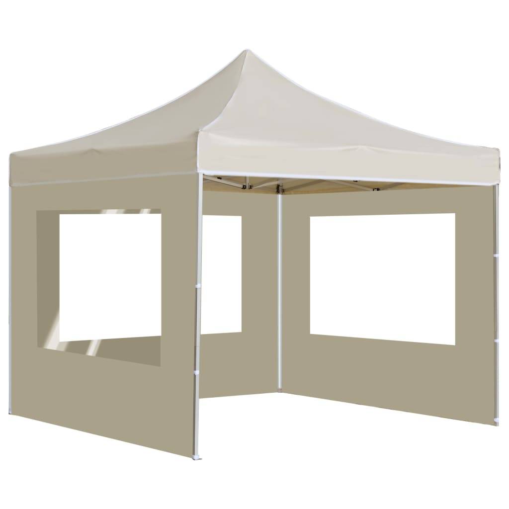 Tente de réception pliable avec parois Aluminium Crème 2 x 2 x 3,15 m - PANGIVO - Image 5