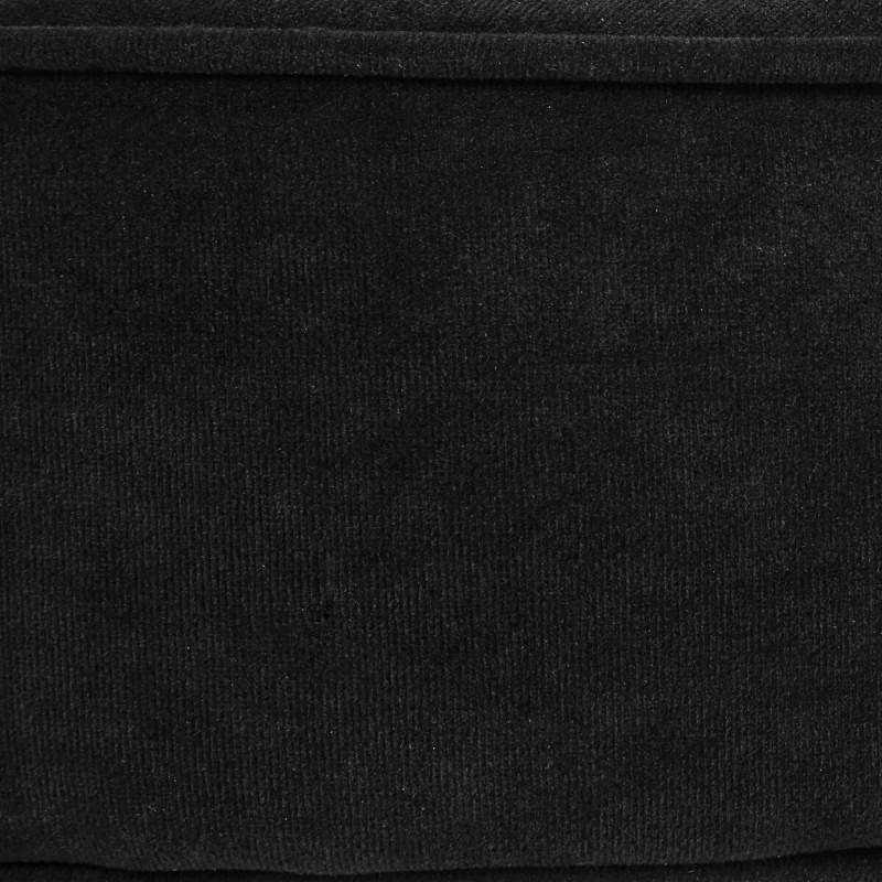 Tabouret en velours Adriel coloris noir Atmosphera - Image 2