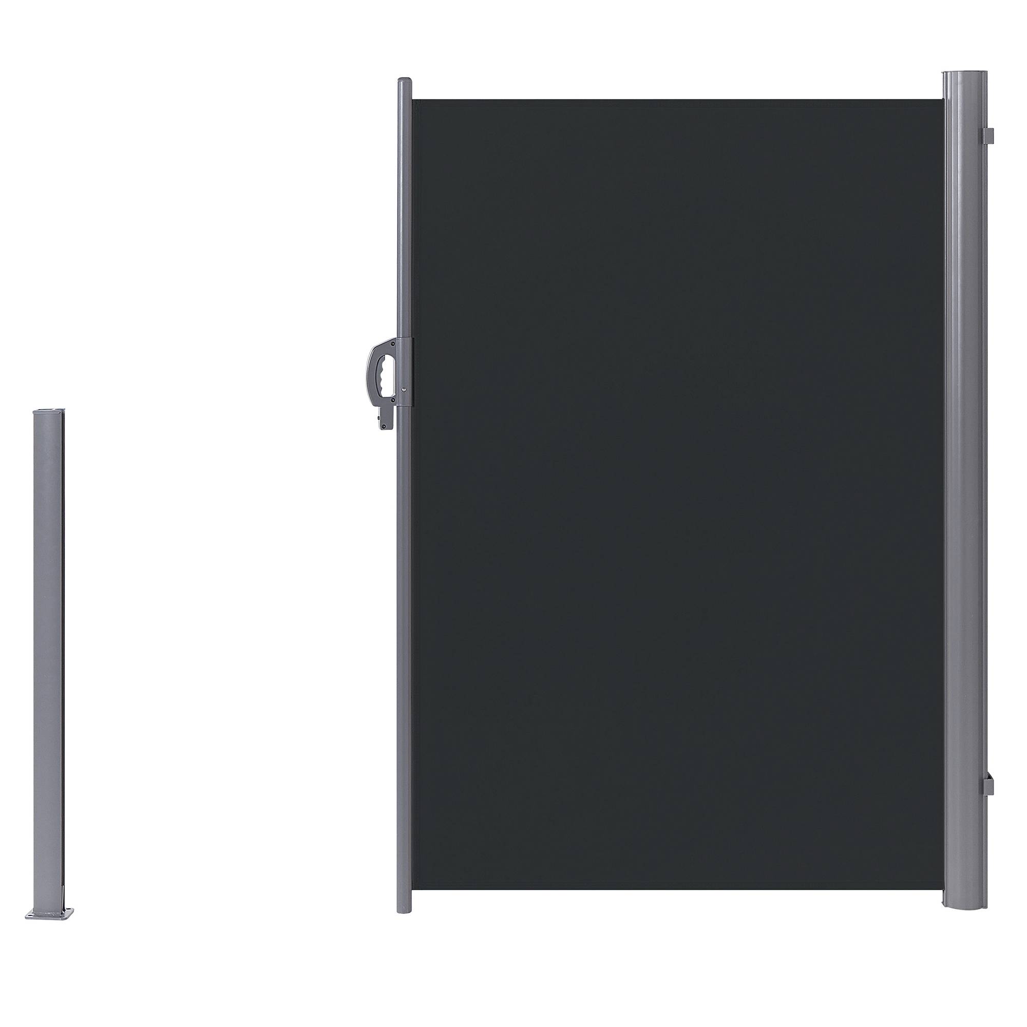 Beliani - Auvent de Jardin Latéral Rétractable 180 x 300 cm En Polyester Gris Foncé Pour Votre Espace Extérieur Jardin ou Terrasse Dorio Beliani - Imagen 4