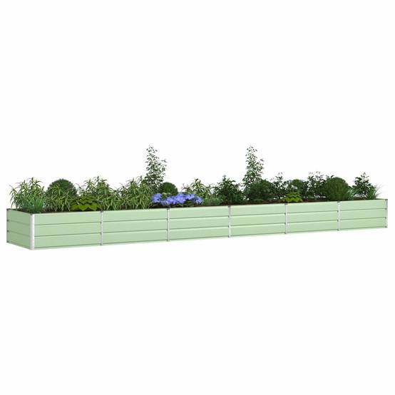 Jardinière acier galvanisé vert pastel 580 x 100 x 45 cm - PANGIVO - Image 3
