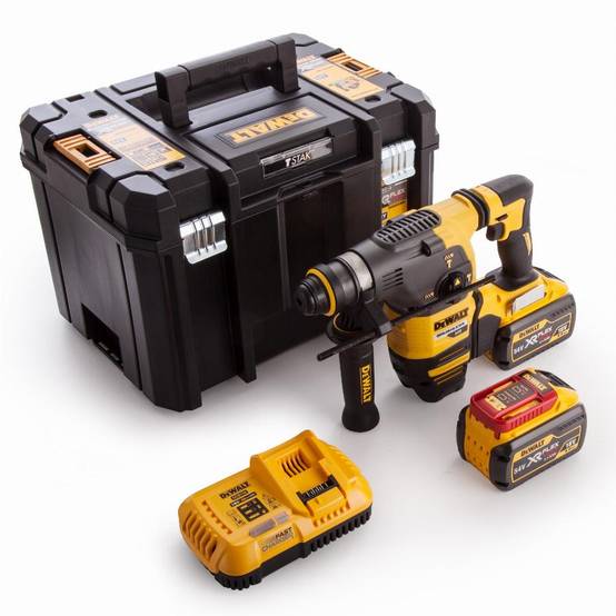 Marteau DEWALT SDS-Plus 3,5J (EPTA) - 54V XR FLEXVOLT - 2 Batteries 9.0 Ah, chargeur, mallette de transport - DCH333X2 - Image 1