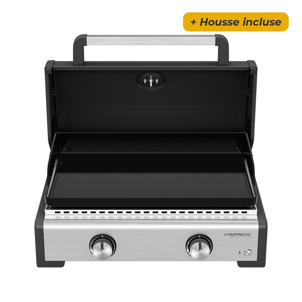 Campingaz - Plancha à gaz Master 2 Cook avec couvercle de cuisson - Housse incluse - Image 1