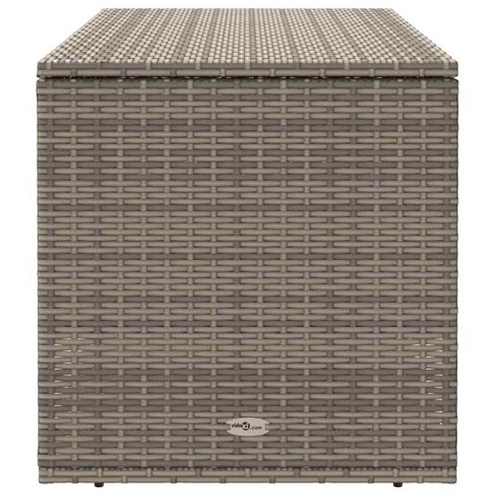 Malle à Coussins de Jardin Résine Tressée Anti-UV Imperméable avec Ouverture Sécurisée Gris 100x55x55.5 cm – ComfortXL Outdoor Living - Image 5