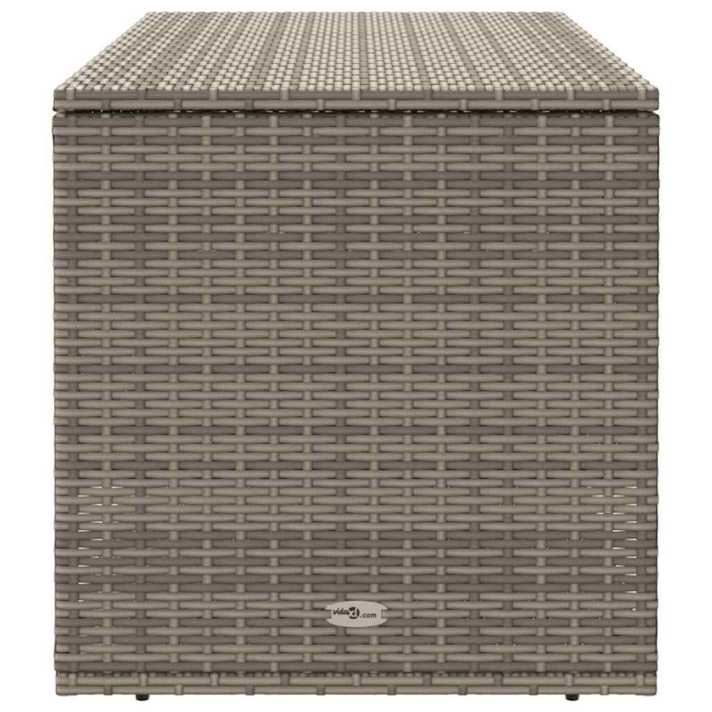 Malle à Coussins de Jardin Résine Tressée Anti-UV Imperméable avec Ouverture Sécurisée Gris 100x55x55.5 cm – ComfortXL Outdoor Living - Image 5