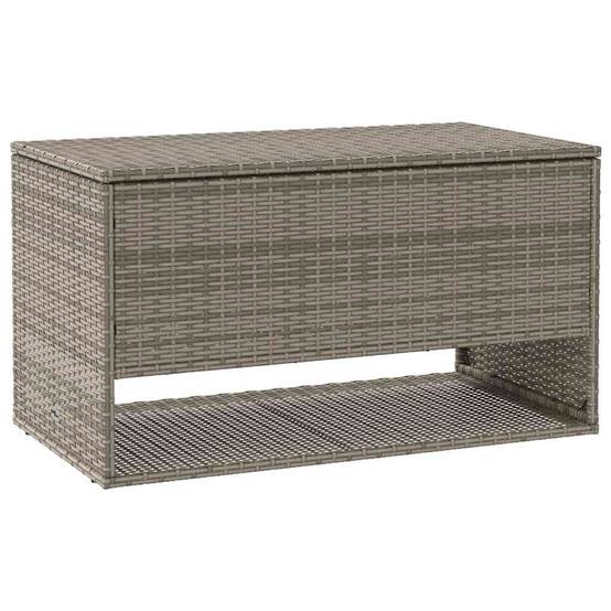 Malle à Coussins de Jardin Résine Tressée Anti-UV Imperméable avec Ouverture Sécurisée Gris 100x55x55.5 cm – ComfortXL Outdoor Living - Image 2