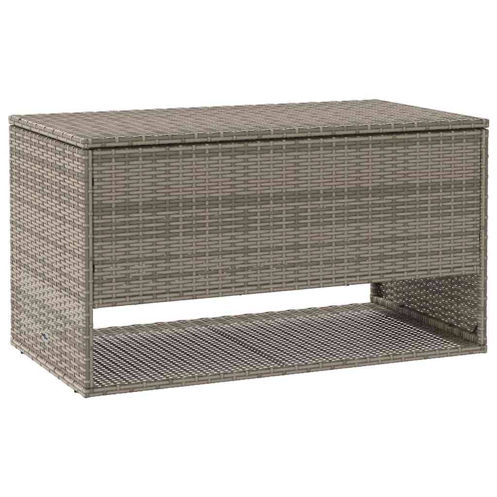 Malle à Coussins de Jardin Résine Tressée Anti-UV Imperméable avec Ouverture Sécurisée Gris 100x55x55.5 cm – ComfortXL Outdoor Living - Image 2