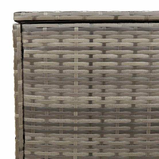 Malle à Coussins de Jardin Résine Tressée Anti-UV Imperméable avec Ouverture Sécurisée Gris 100x55x55.5 cm – ComfortXL Outdoor Living - Image 9